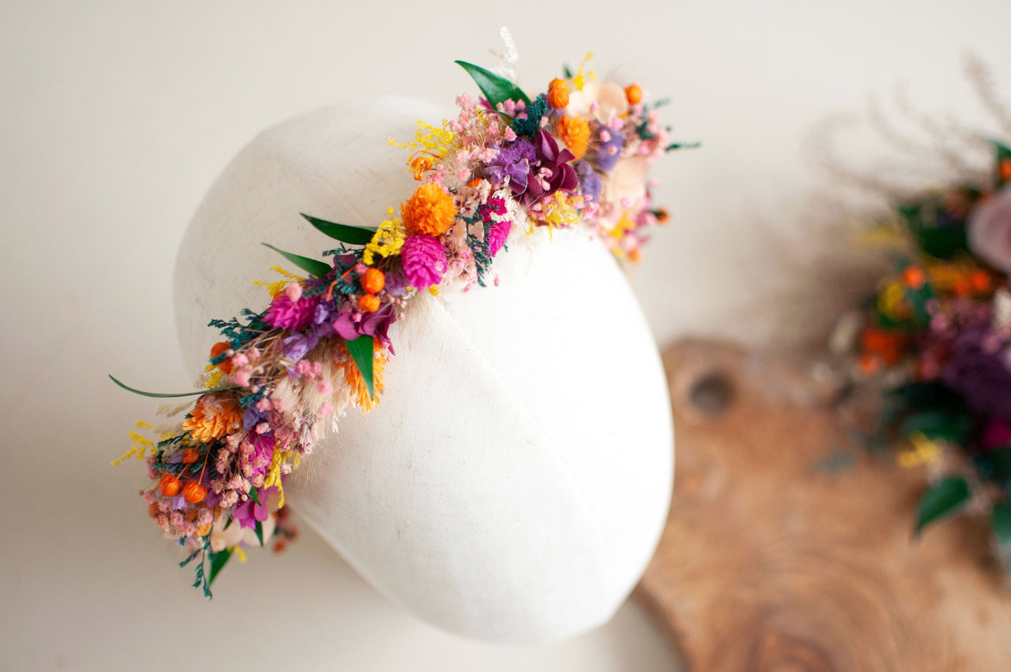 Dried flowers headpiece