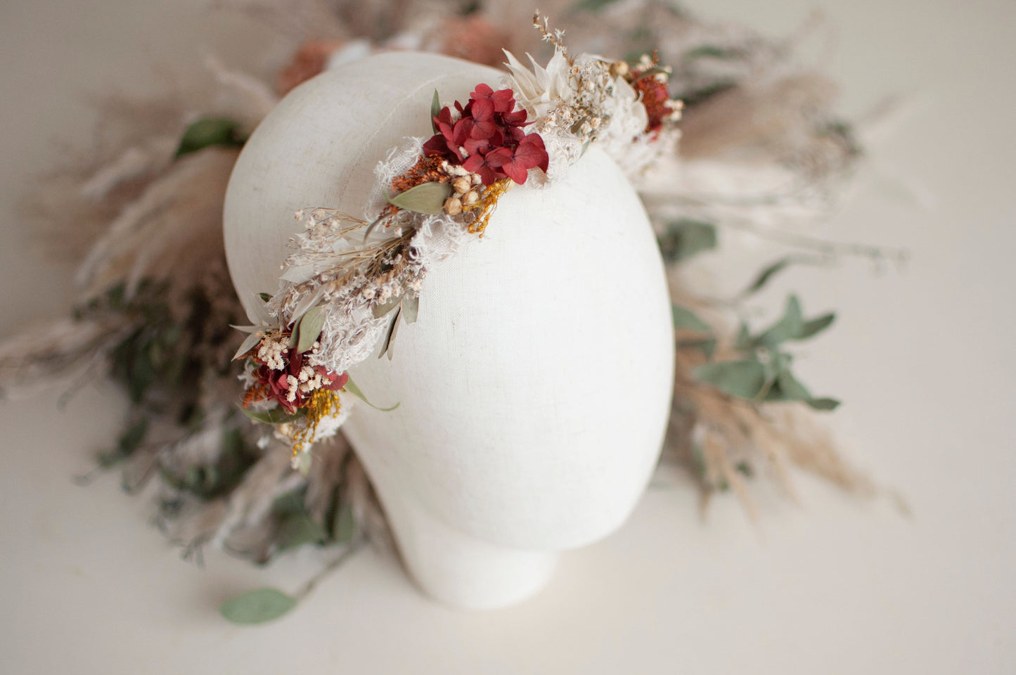 Dried flowers headpiece