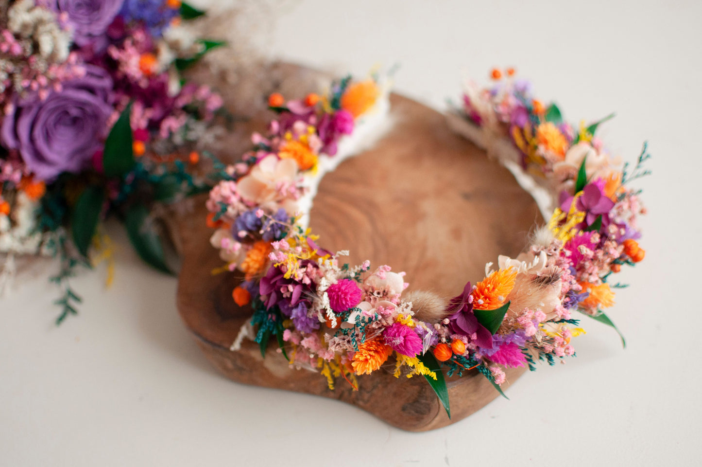 Dried flowers headpiece