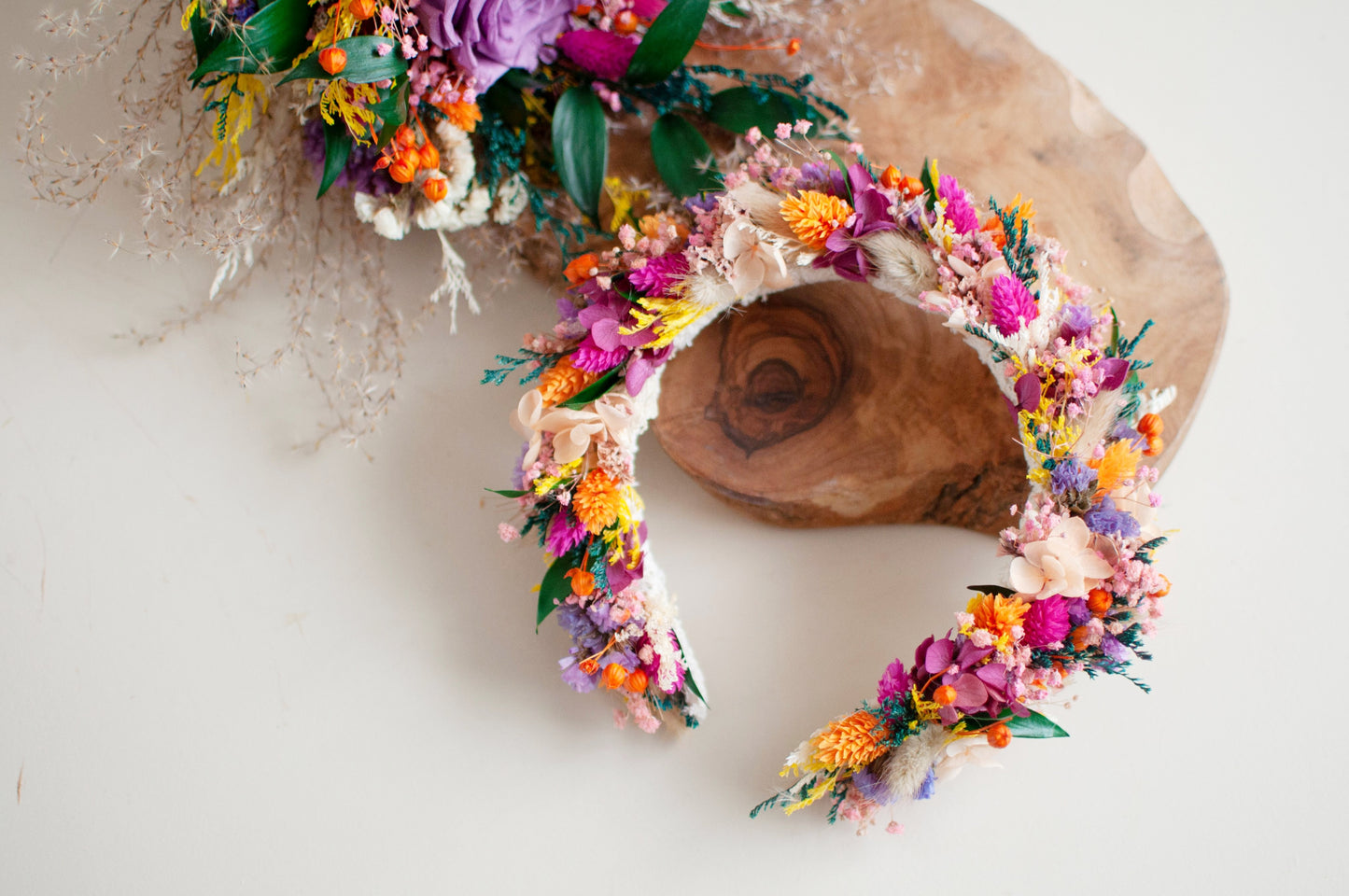 Dried flowers headpiece