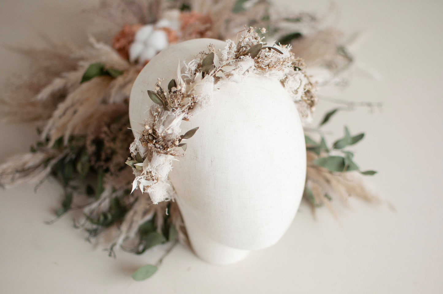 Dried flowers headpiece