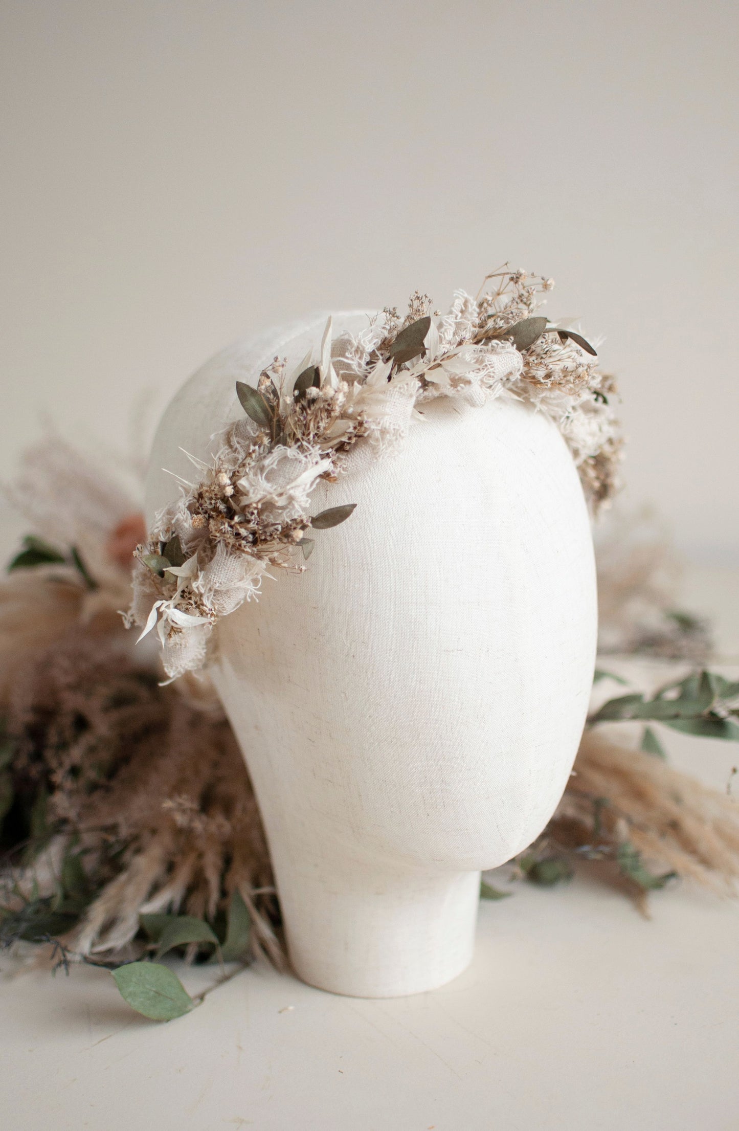 Dried flowers headpiece