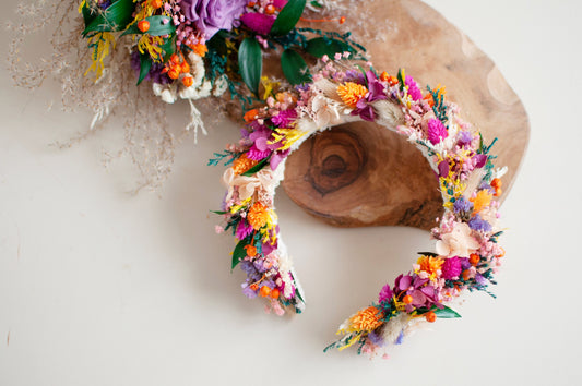 Dried flowers headpiece
